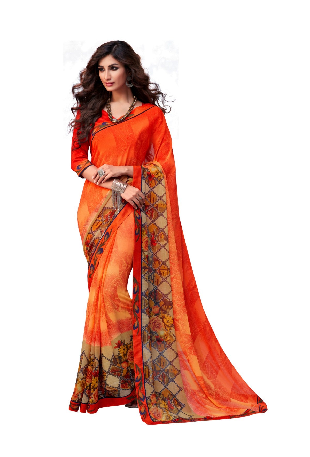 Latest Designer Georgette with Fancy Border Saree