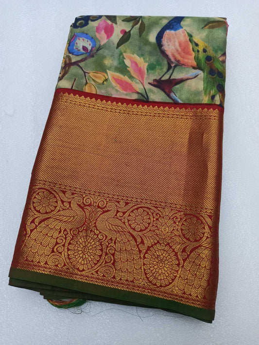 New Traditional Kalamkari Pure Silk Saree