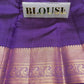 Purple KANCHI Pure silk  Handwoven Wedding Festival Heavy Border Saree