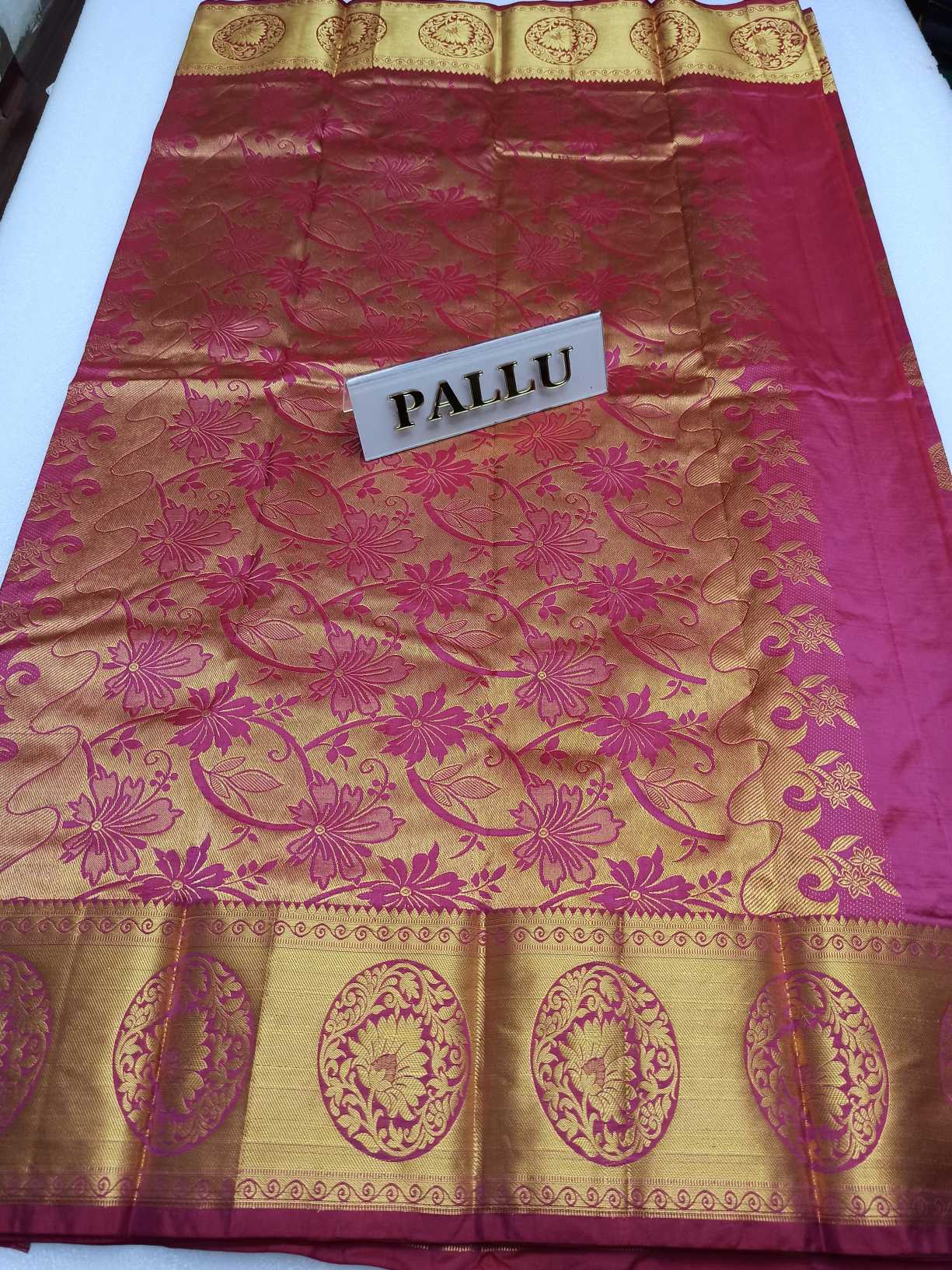 Pink PURE SILK KADIAL, Handwoven Wedding Festival Heavy Border Saree