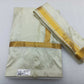 100% pure silk Ready Dhothi With shalya 1 cm Border Gold Jari