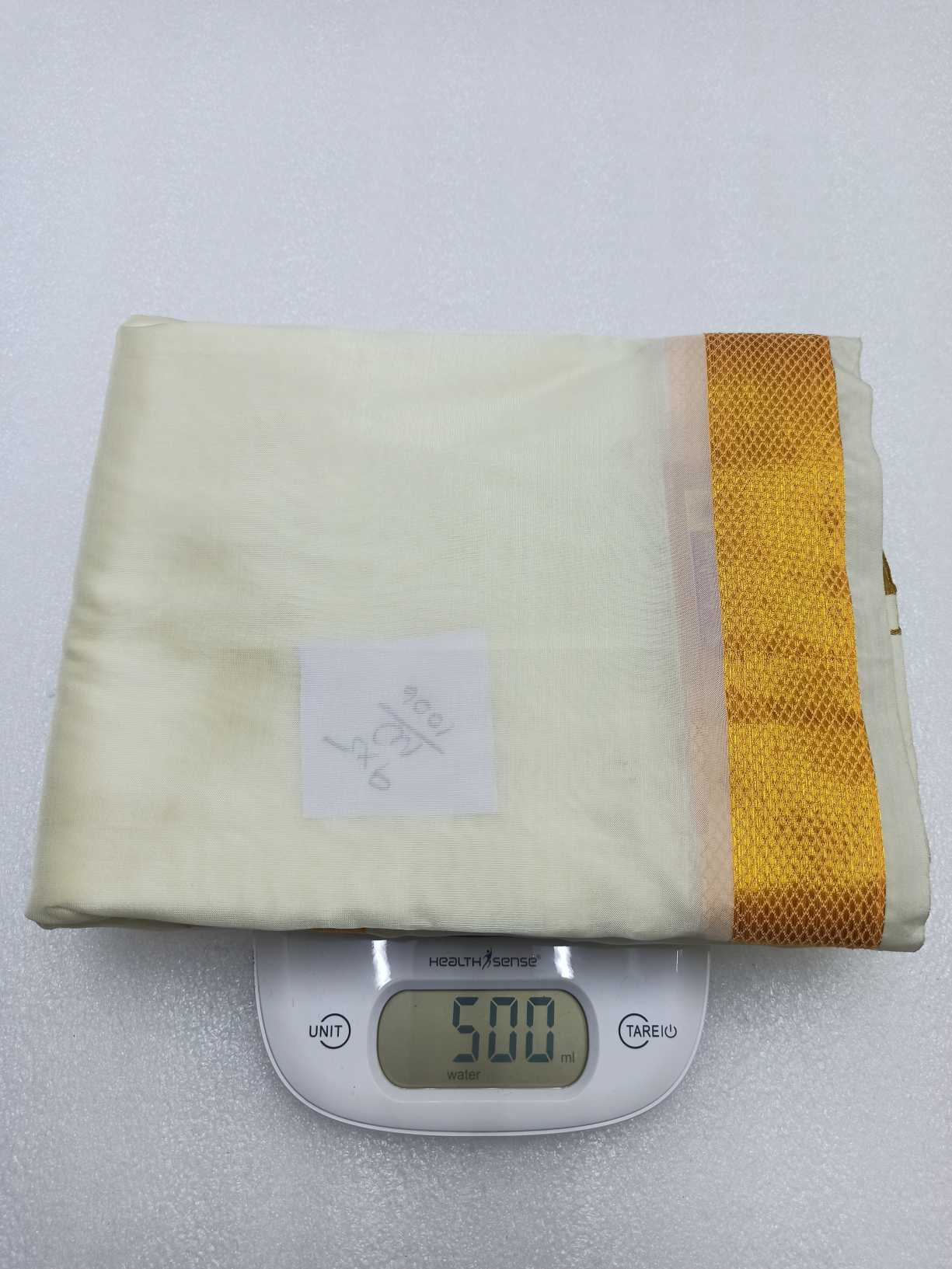 Raw silk Dhothi 8 yards dothi X 4yards shalya 1 cm Border, Gold Jari