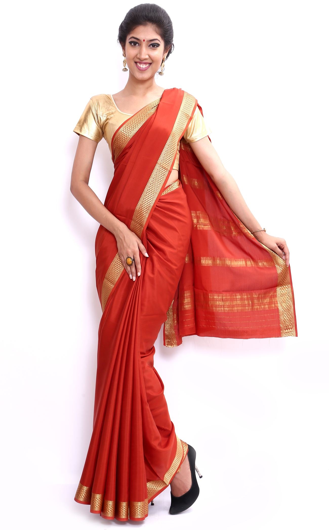 Buy 100+ Pure Mysore Silk Saree Online | Luxurionworld – Luxurion World