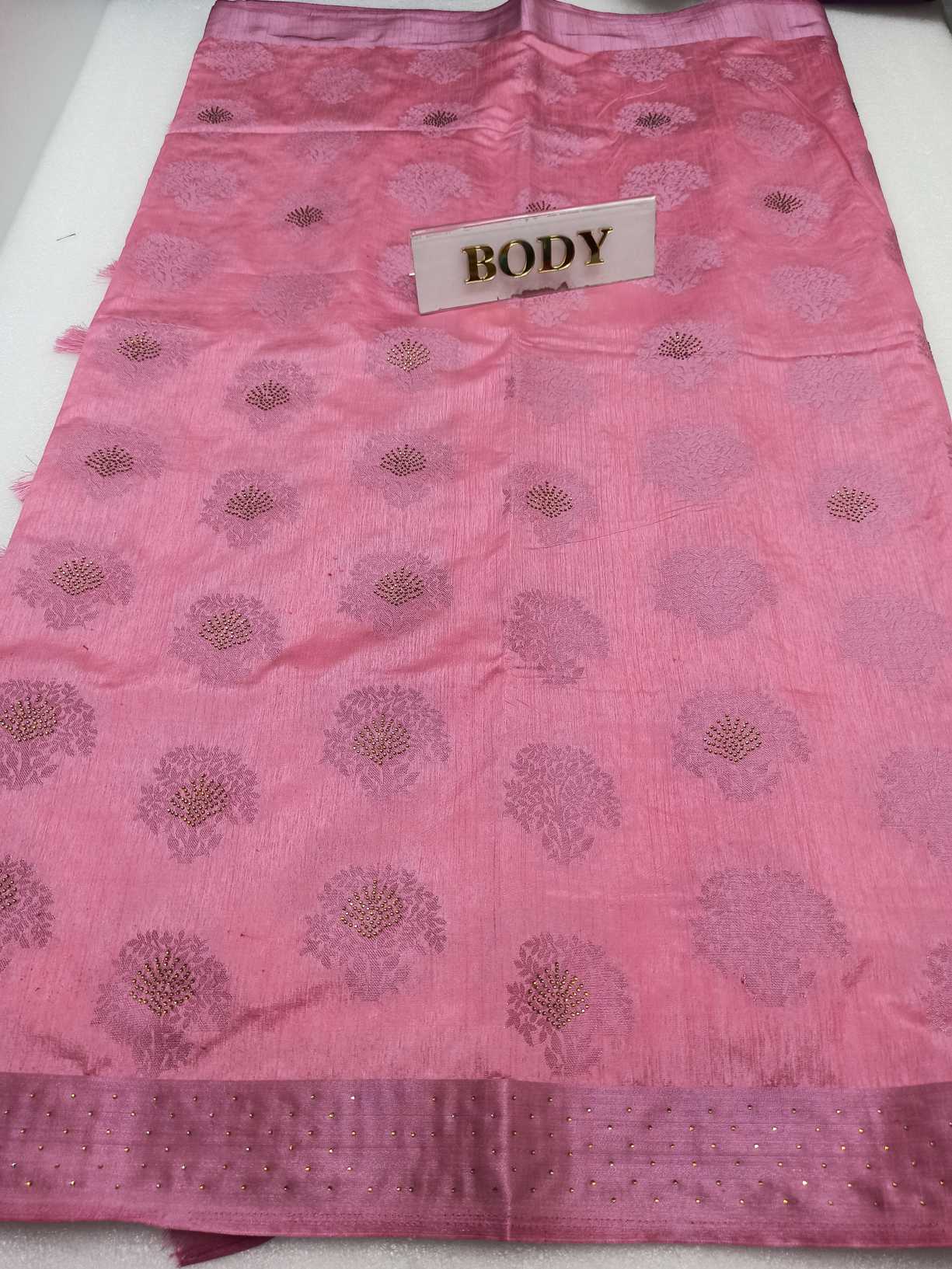 Raw Silk saree With Stone Work