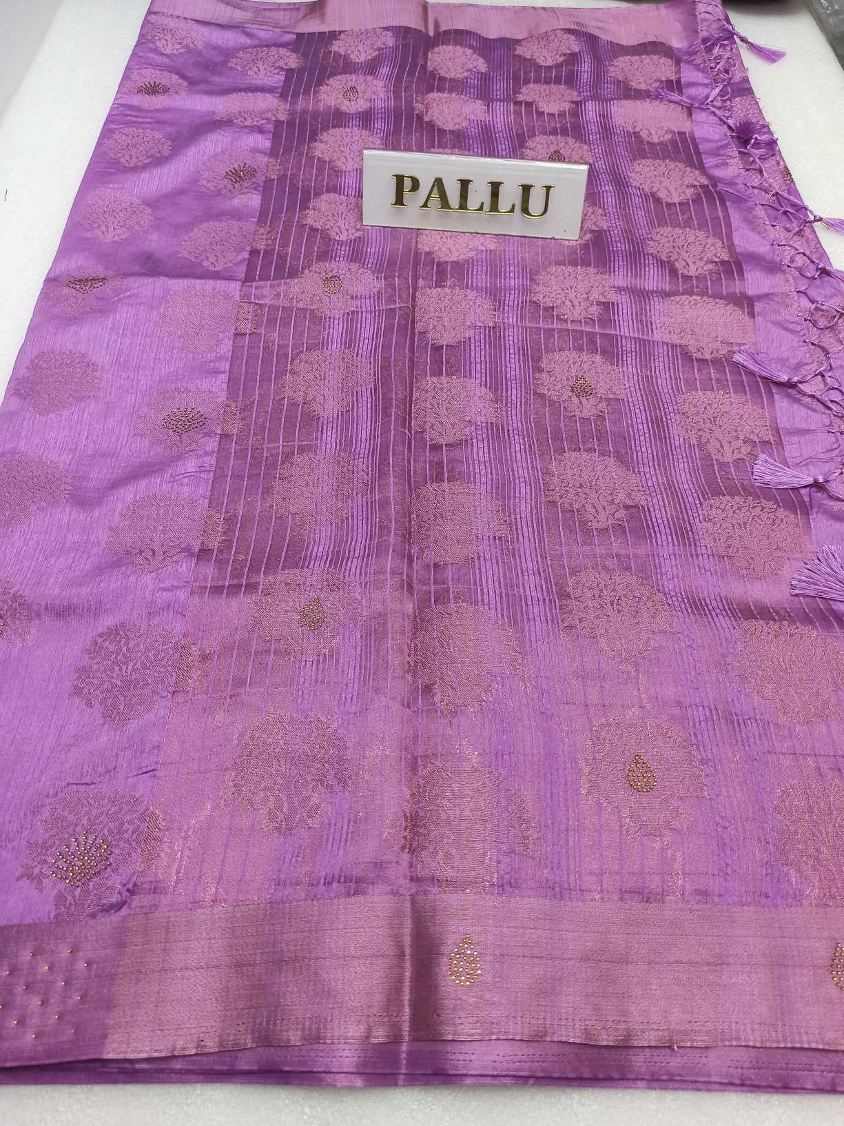 Raw Silk saree With Stone Work