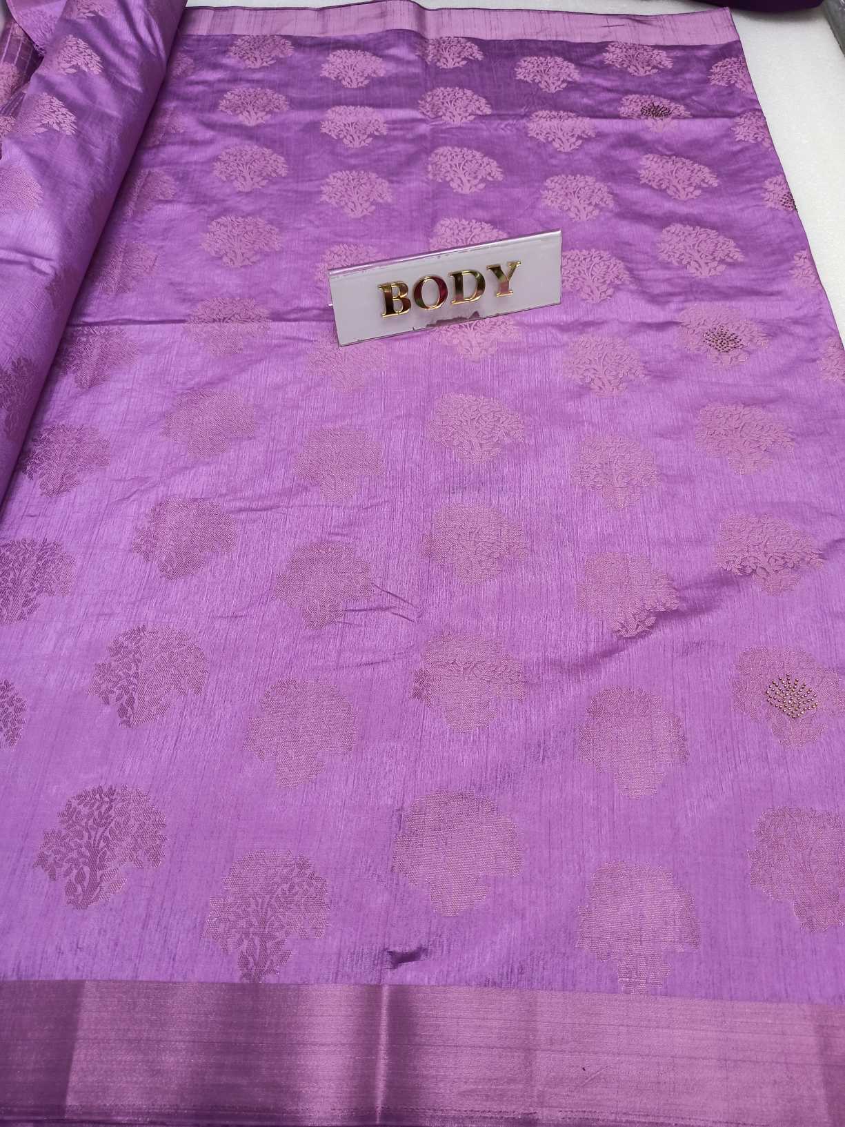 Raw Silk saree With Stone Work